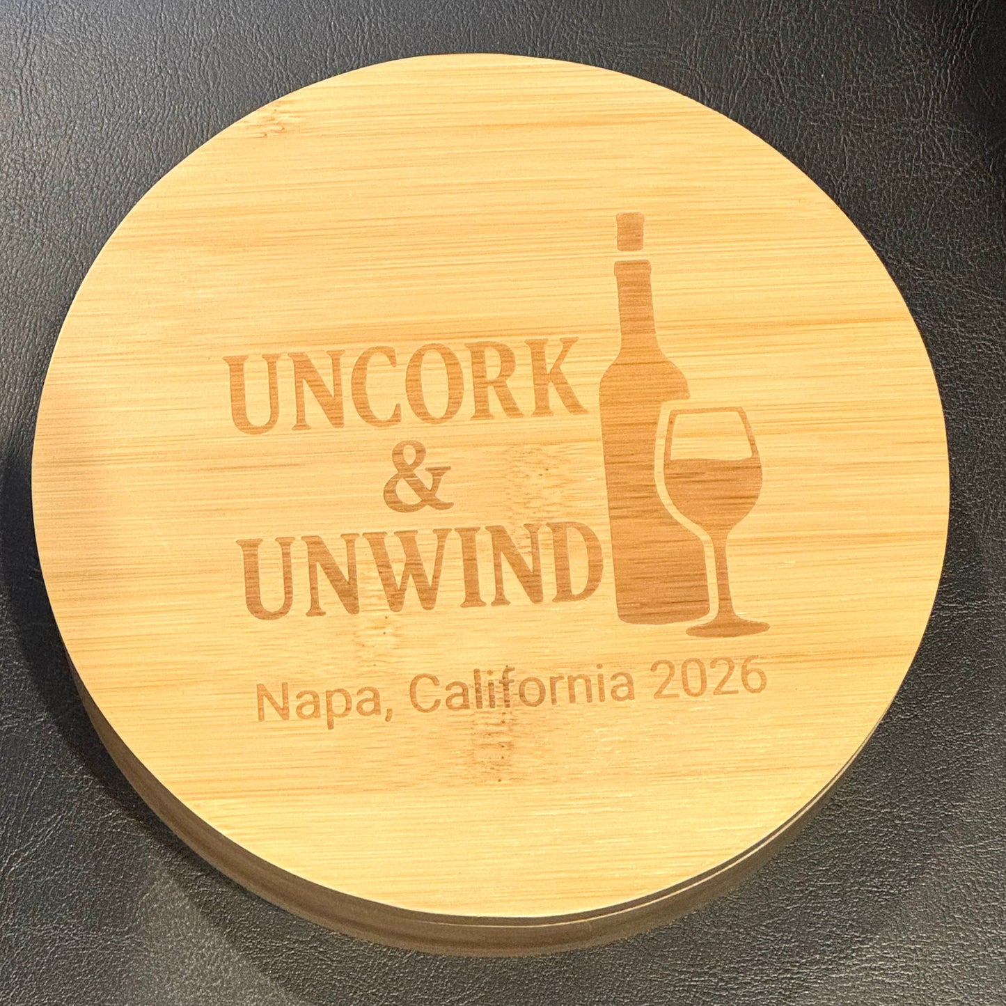 4 Piece Engraved Wine Set - Sip In Good Company - Personalized - Girls Trip Goods