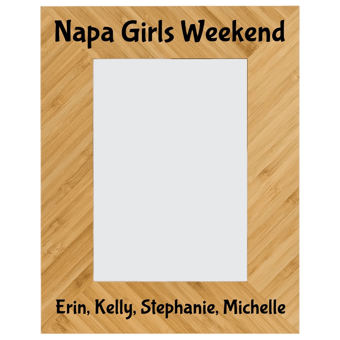 5x7 Bamboo Frame Vertical - Personalized - Girls Trip Goods
