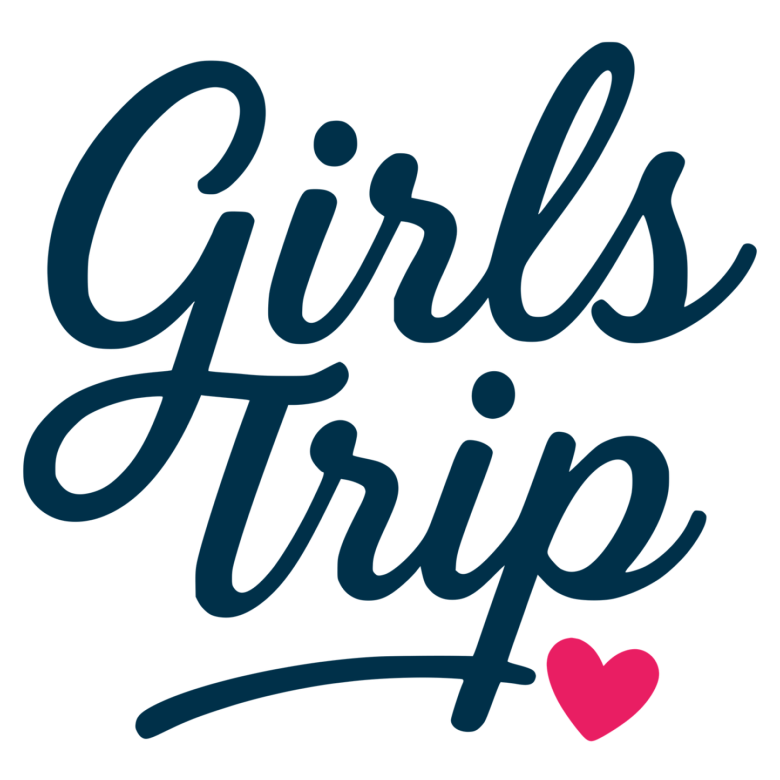 Text 'Girls Trip' with a pink heart on a white background