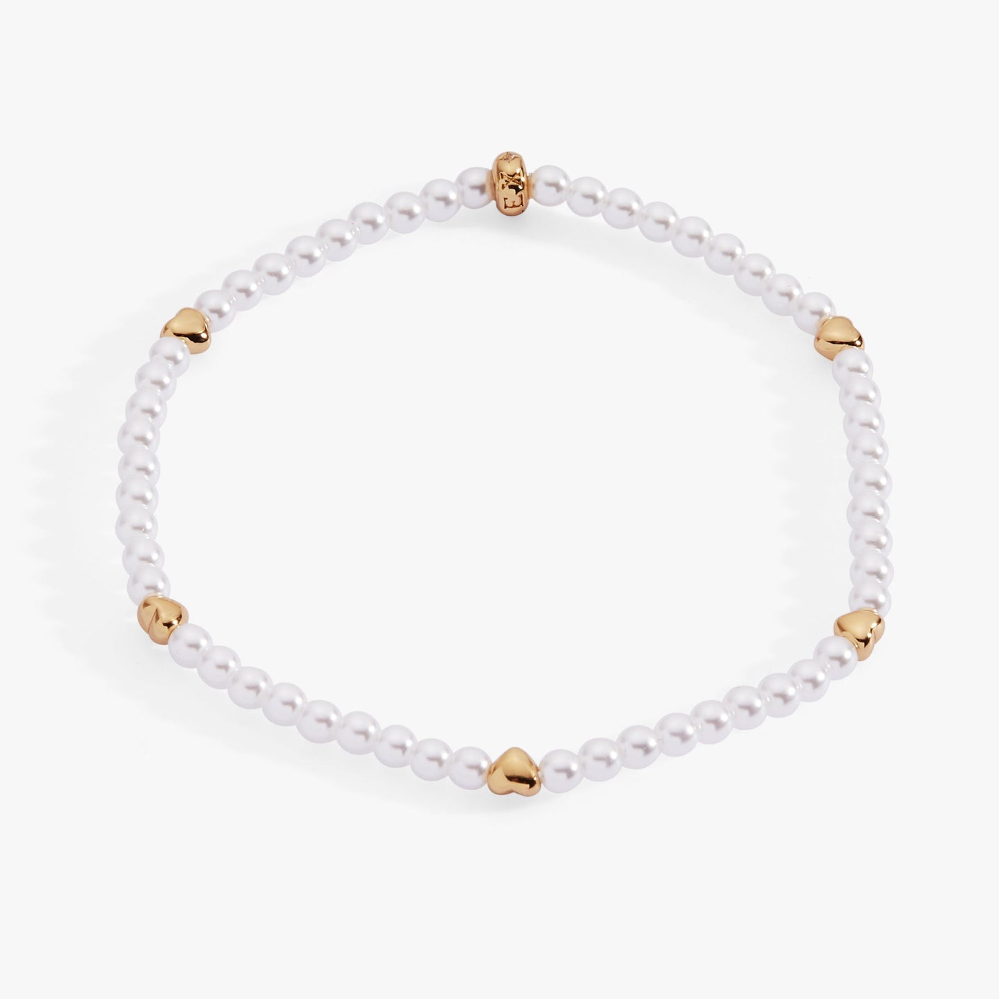 Alex and Ani Heart + Pearl Stretch Bracelet | Gold Hearts - Girls Trip Goods