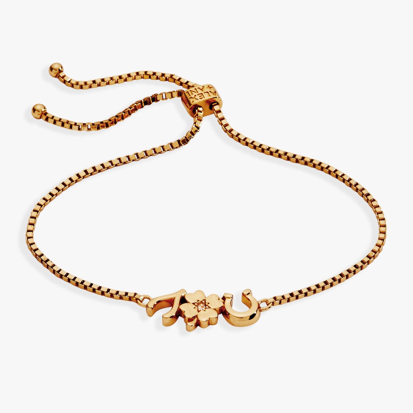 Alex and Ani Lucky Symbol Bolo Bracelet – Gold - Plated Wishbone, Clover & Horseshoe - Girls Trip Goods