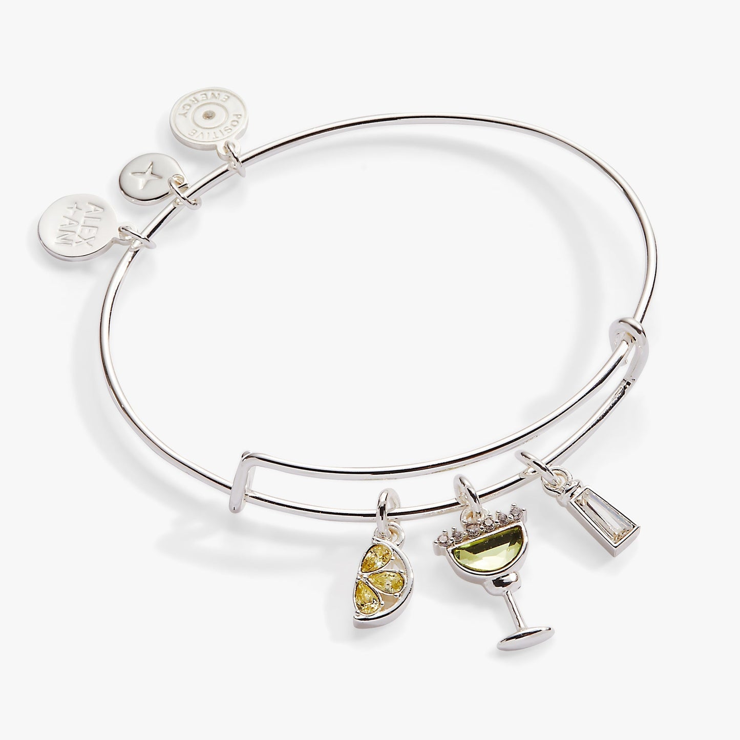 Alex and Ani Margarita Charm Bangle Bracelet | Crystal Lime & Salt Shaker - Girls Trip Goods