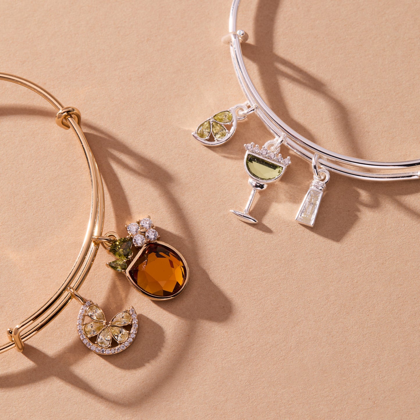 Alex and Ani Margarita Charm Bangle Bracelet | Crystal Lime & Salt Shaker - Girls Trip Goods