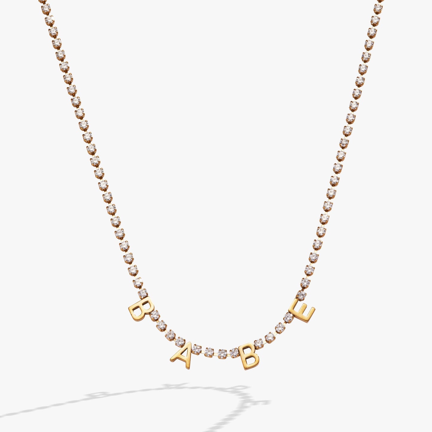 BABE Tennis Chain Necklace | Stainless Steel Gold or Silver - Girls Trip Goods