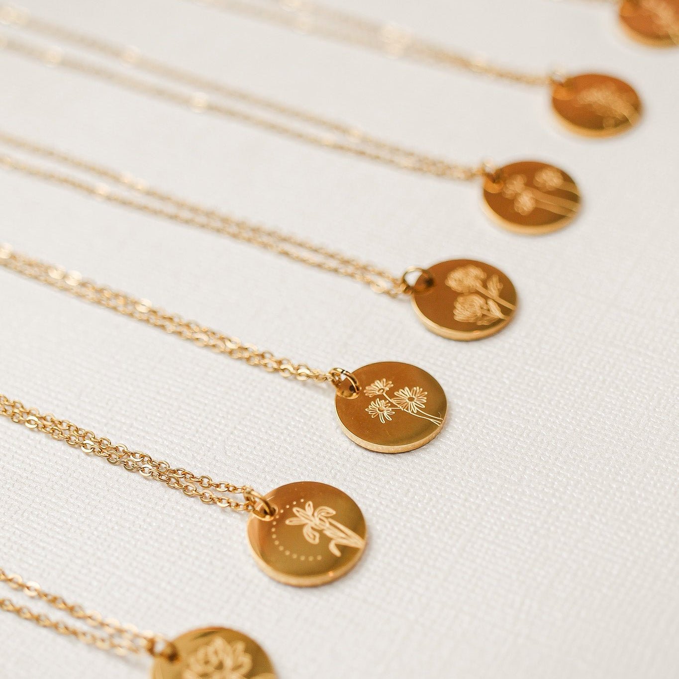 Birth Flower Necklace - Personalized Birth Month Jewelry - Girls Trip Goods