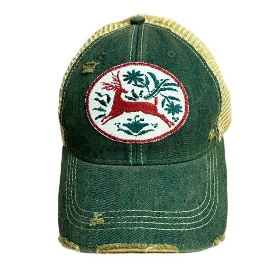 Boho Winter Deer Trucker Hat | Embroidered Woodland Snapback - Girls Trip Goods