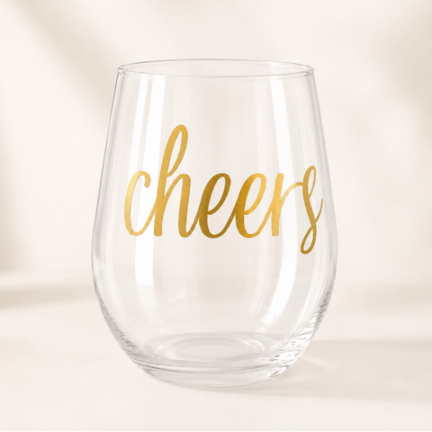 Cheers Acrylic Stemless Wine Glass | 16 oz - Girls Trip Goods