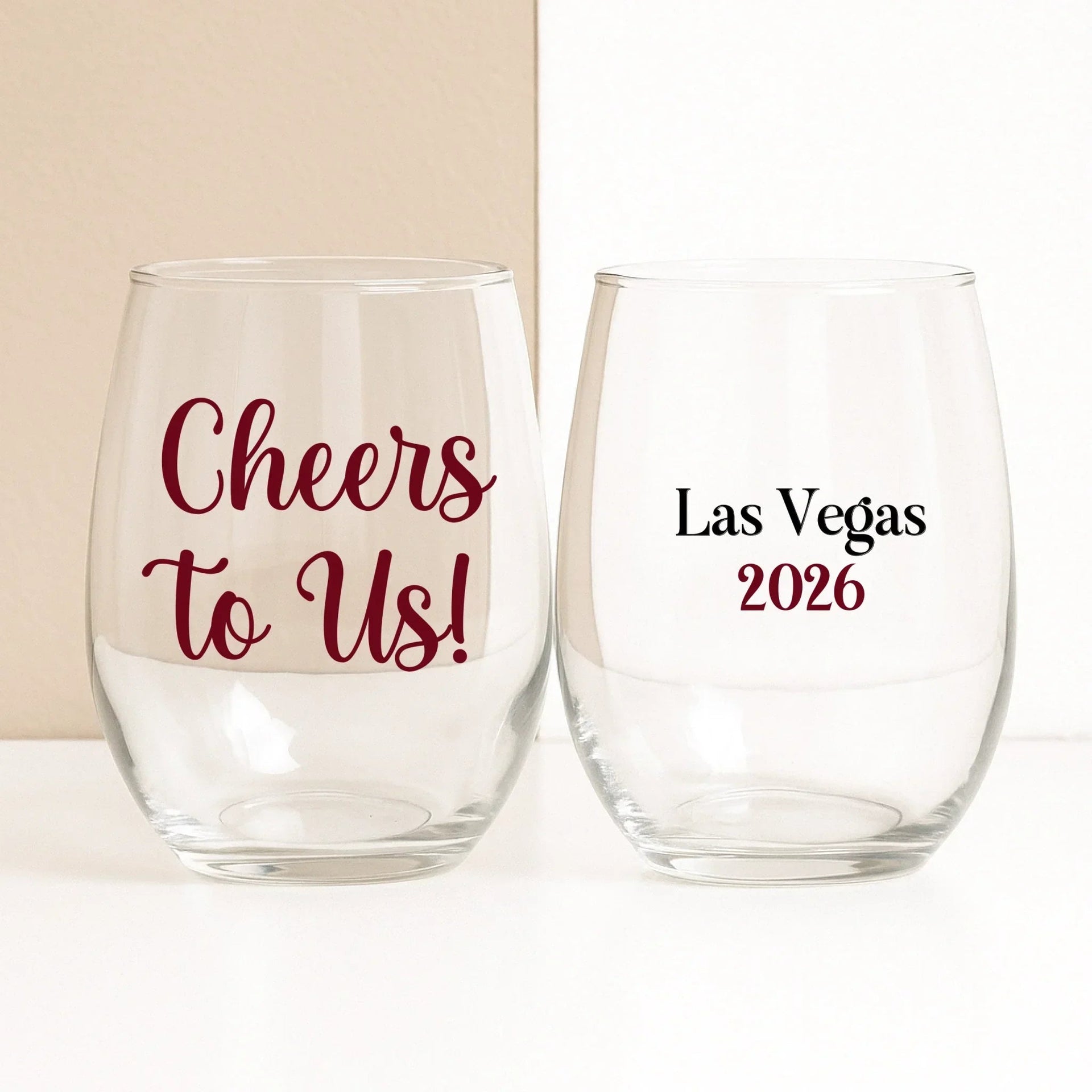 Cheers Personalized Stemless Wine Glass