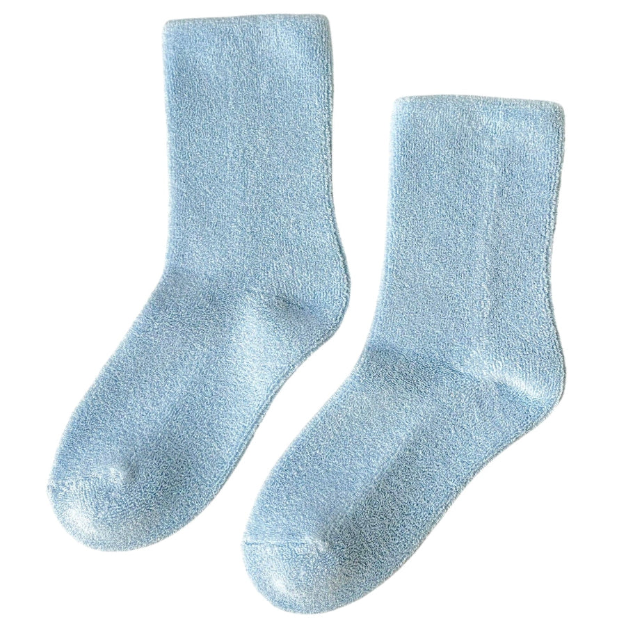 Cloud Socks Celeste - Blue - Fluffy Terry Cotton Cozy Socks by Le Bon Shoppe - Girls Trip Goods