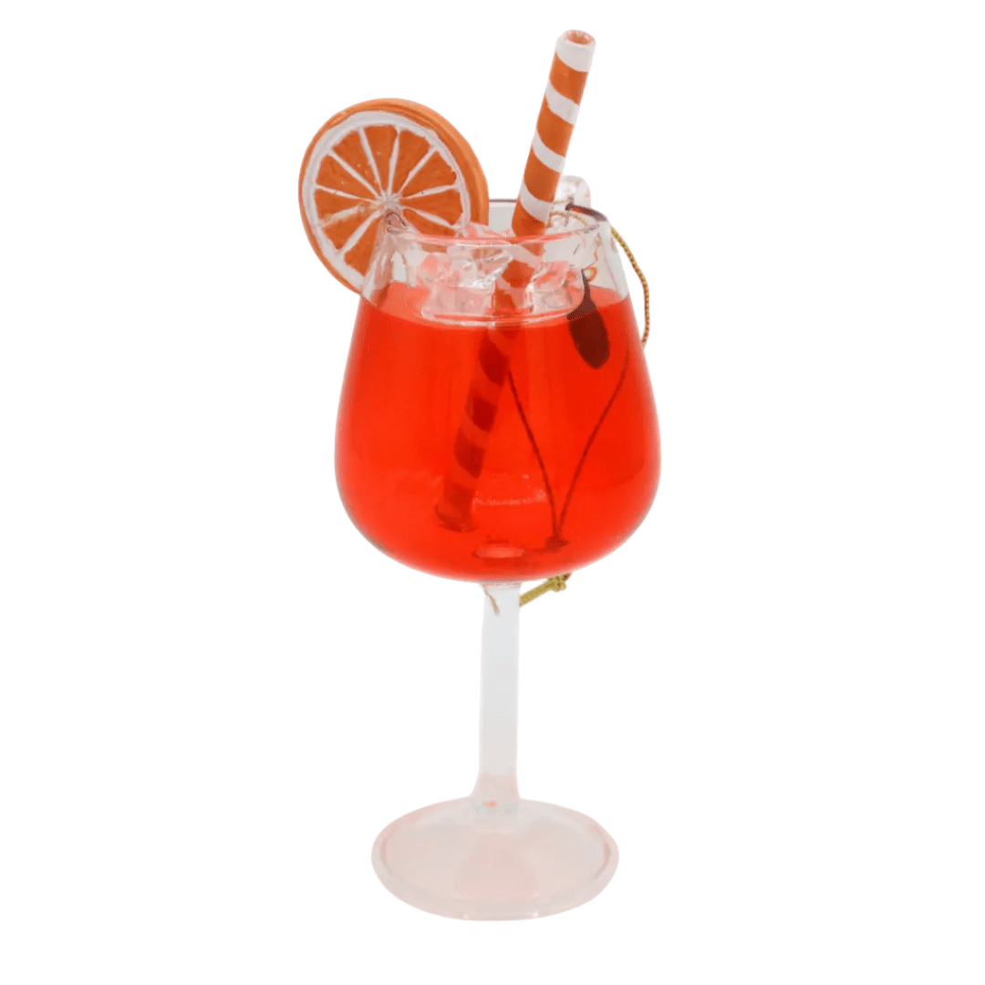 Cocktail Ornament Italian Spritz Glass Christmas | Holiday Tree Ornament - Girls Trip Goods