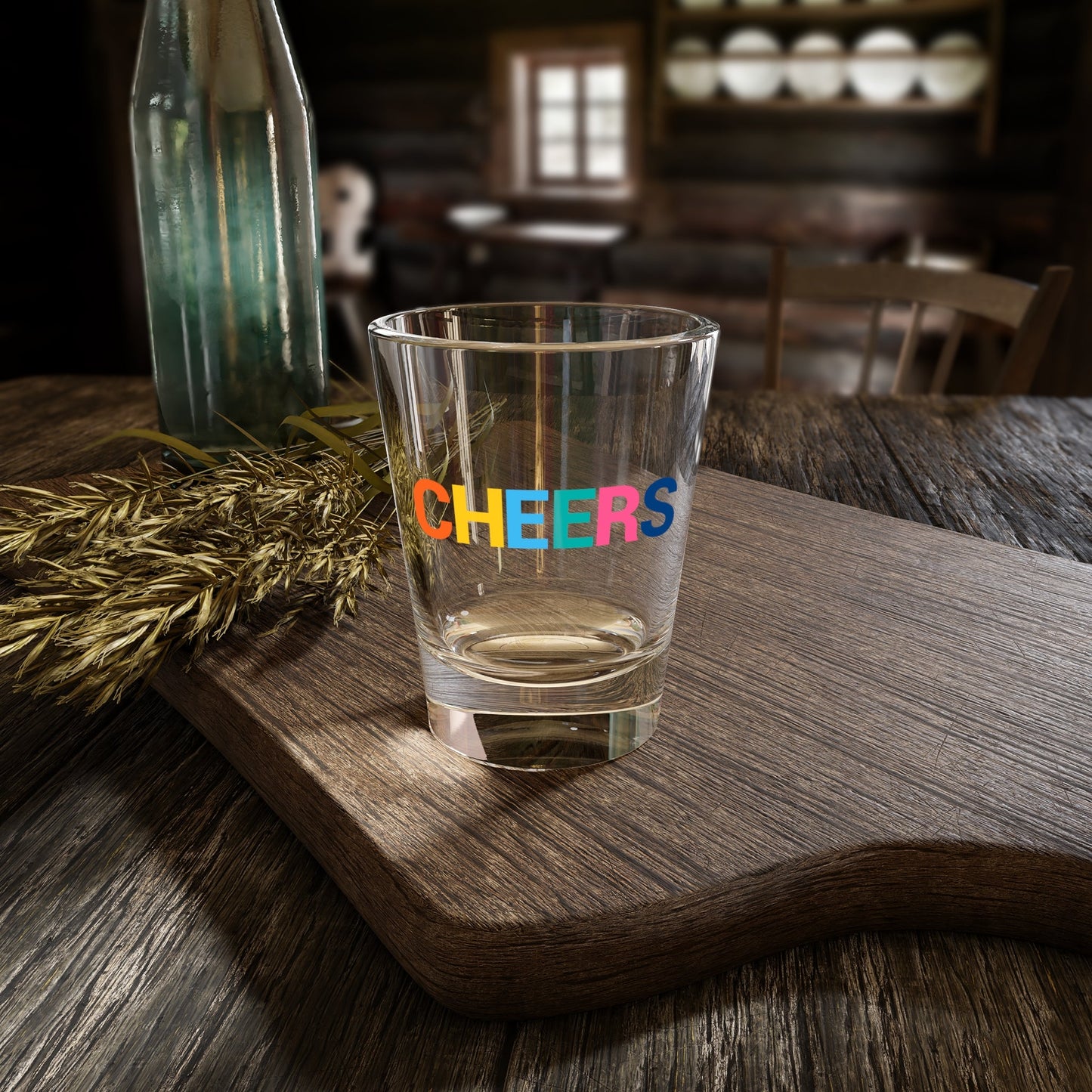 Colorful Cheers Shot Glass - 1.5oz Party Favor - Girls Trip Goods