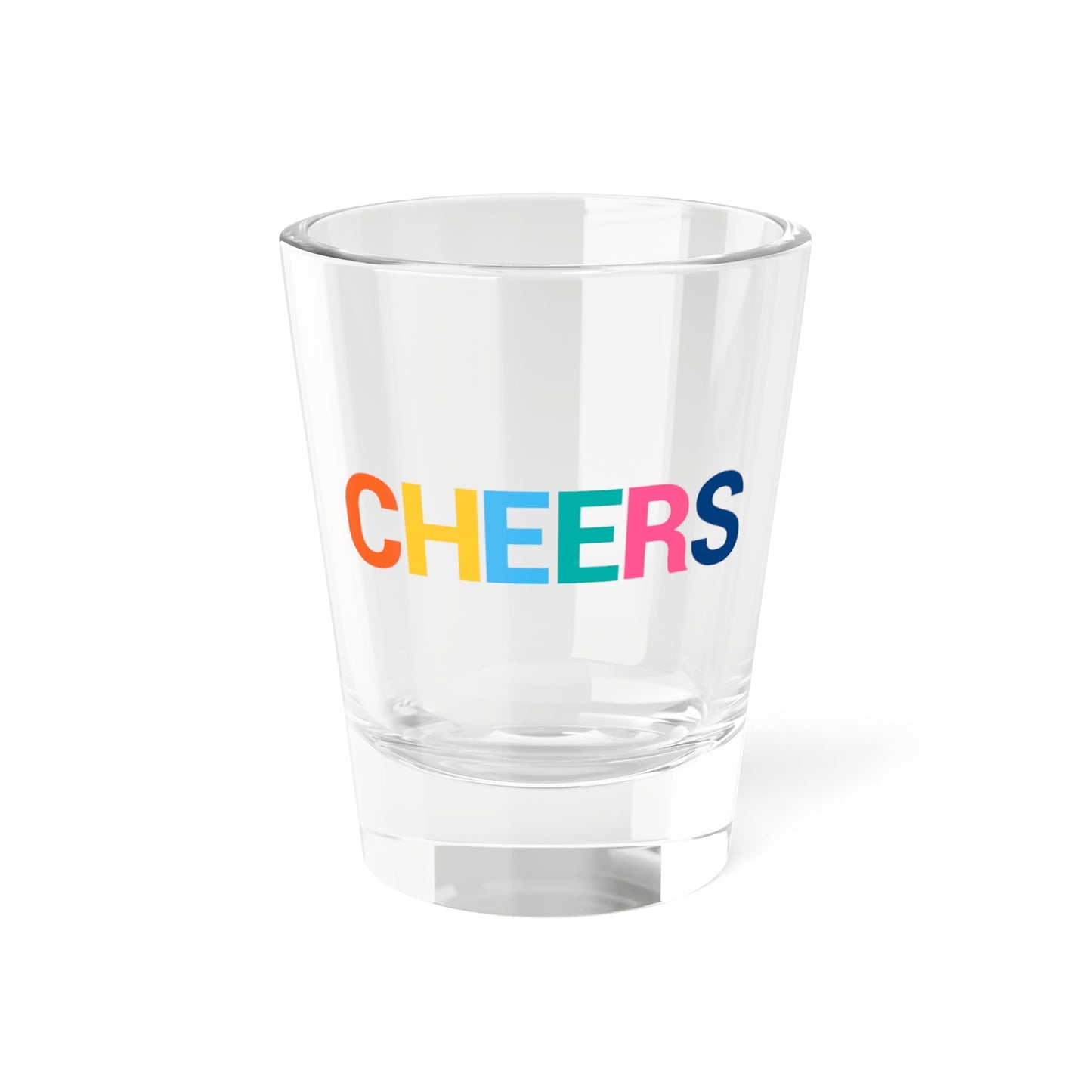 Colorful Cheers Shot Glass - 1.5oz Party Favor - Girls Trip Goods