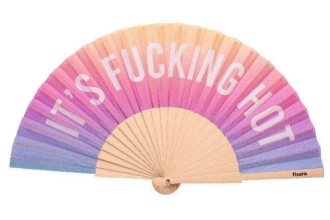 "F*cking Hot" Hand Fan | Multicolor Gradient, Glow in the Dark - Girls Trip Goods