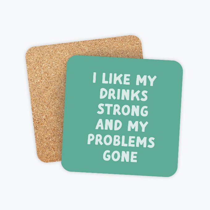 Funny Coaster – Problems Gone (Green) | Drinking Party Coaster - Girls Trip Goods