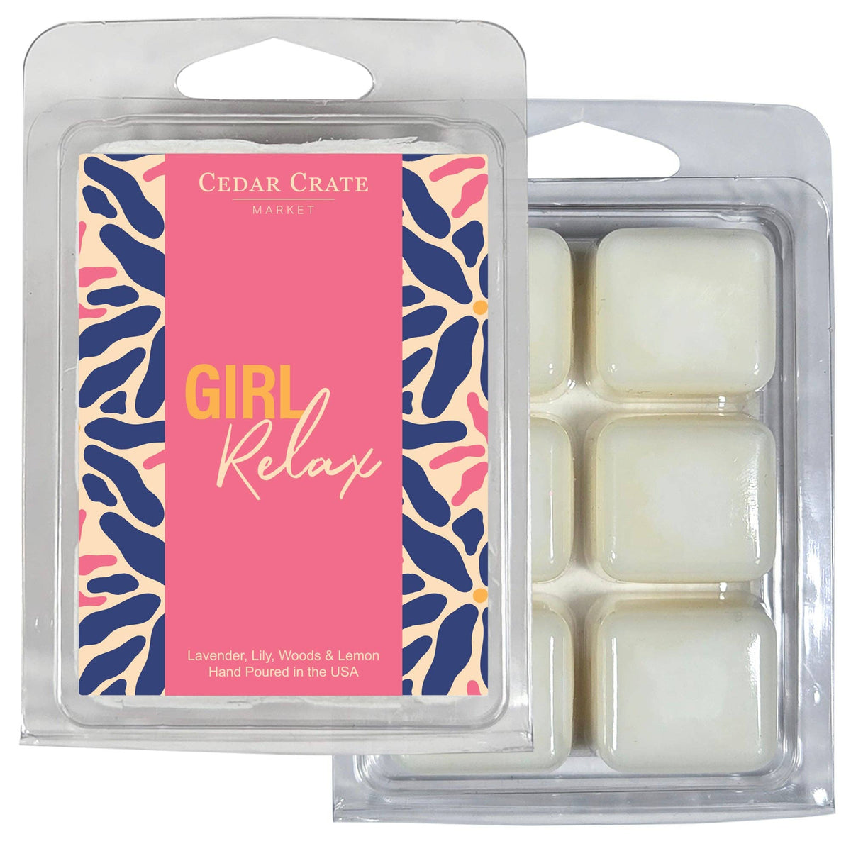 Girl Relax Wax Melts | Lavender Lily & Lemon Scent | 6-Pack Soy Wax Melts - Girls Trip Goods