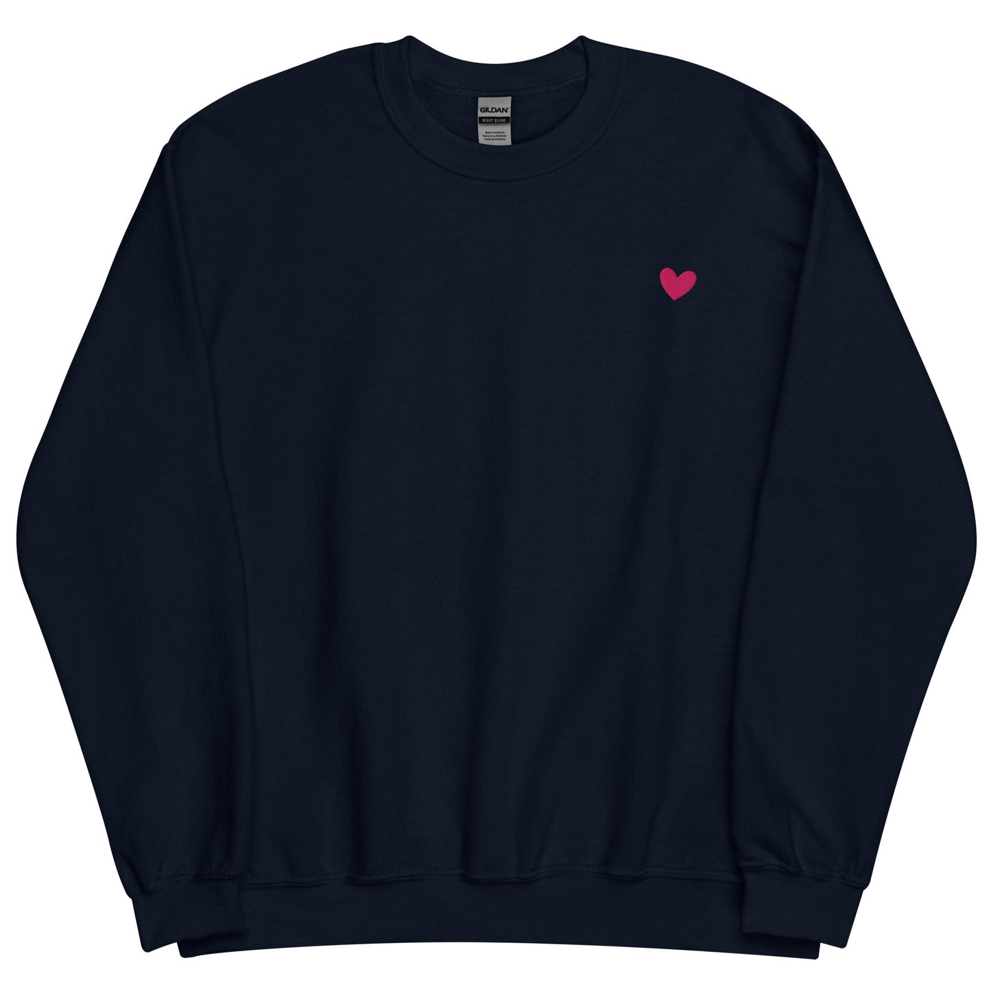 Girls Trip Goods Embroidered Heart Sweatshirt – Cozy Unisex Crewneck (Navy, Light Pink, White) - Girls Trip Goods