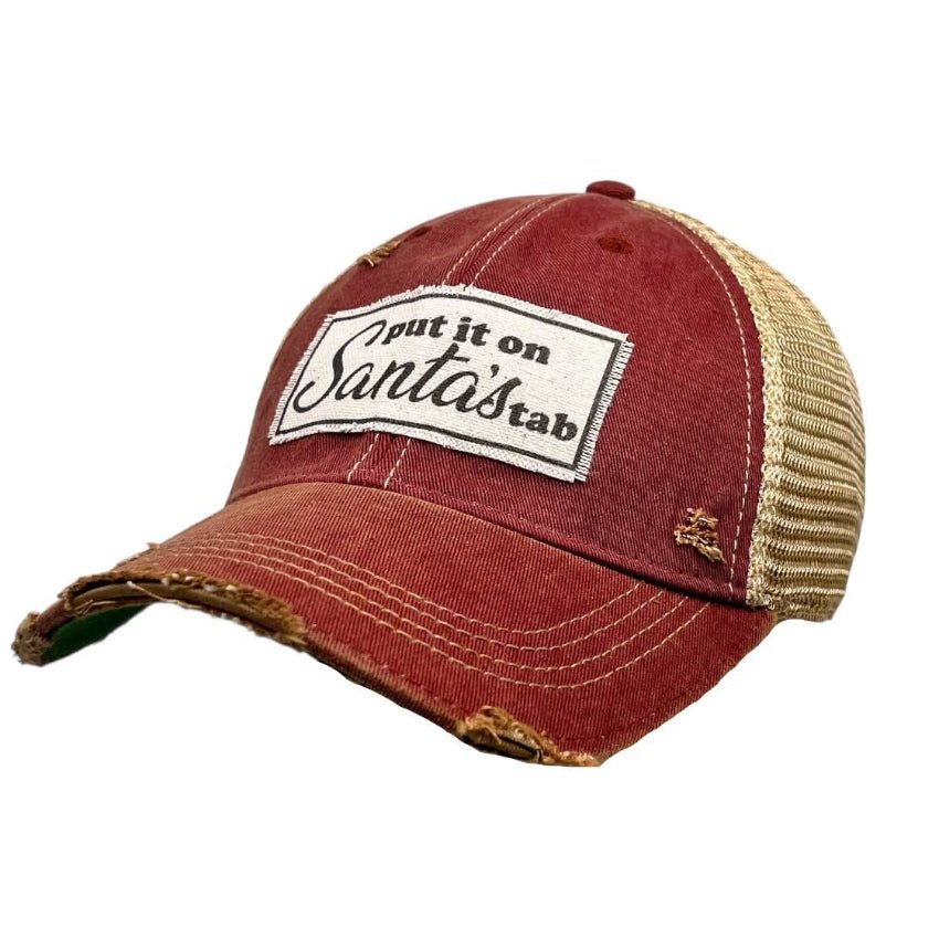 Holiday Hat Put It On Santa's Tab Trucker Cap | Dark Red - Girls Trip Goods