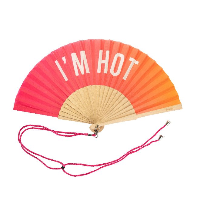 "I'm Hot" Hand Fan | Pink & Orange Gradient - Girls Trip Goods