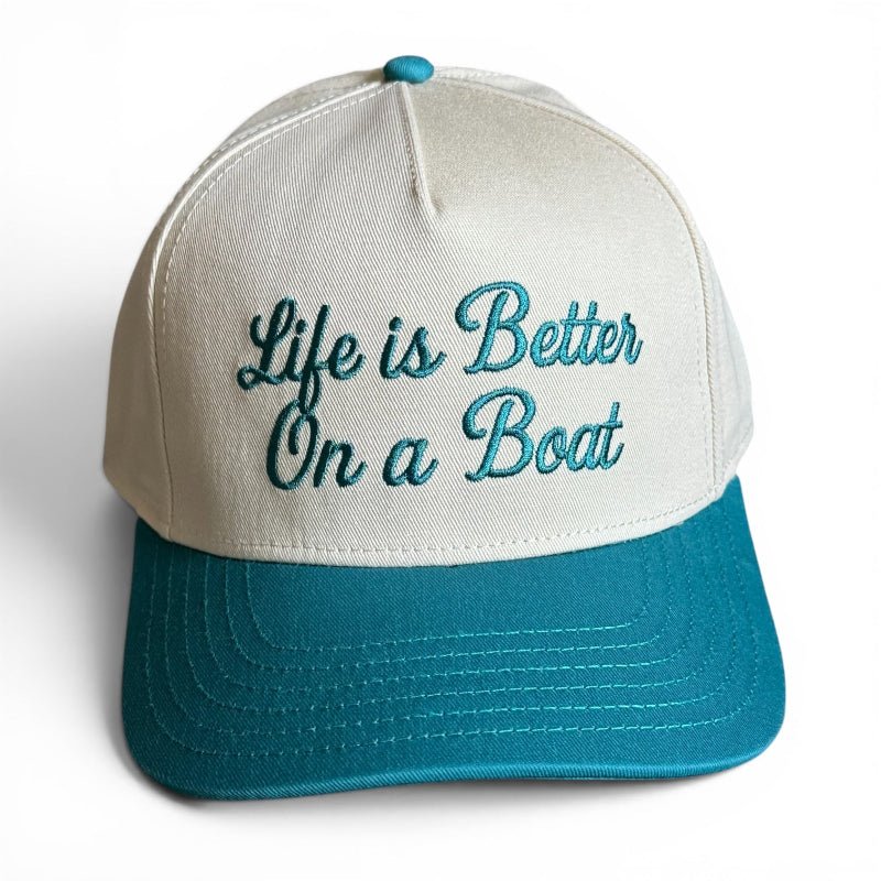 Life is Better on a Boat Two Tone Five Panel Cap - Girls Trip Goods