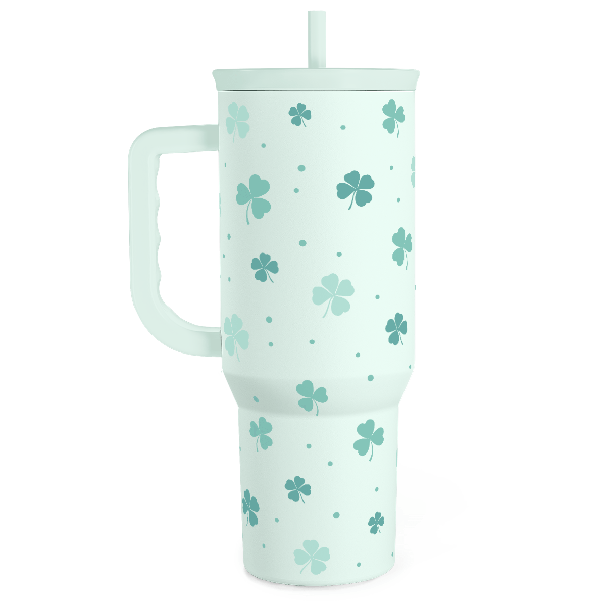 Lucky Clover Shamrock 40oz Tumbler with Handle - Girls Trip Goods