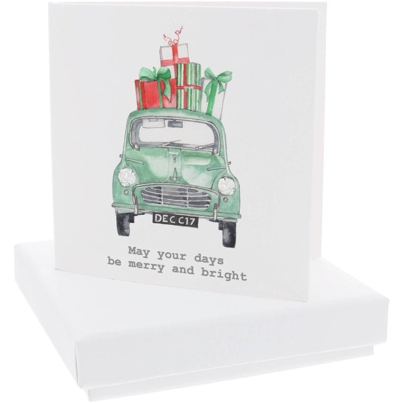 May Your Days Be Merry and Bright CZ Stud Earring & Card Gift Set - Girls Trip Goods