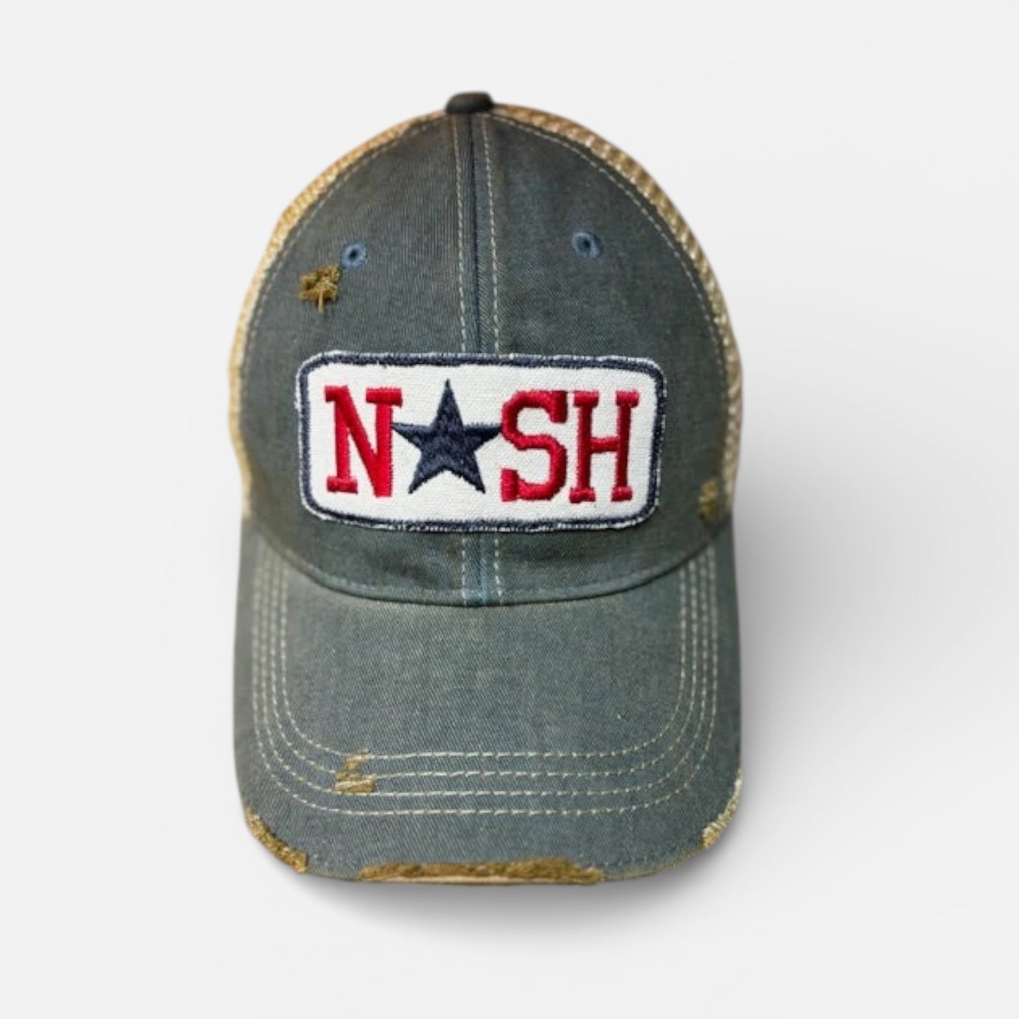 Nashville N★SH Distressed Trucker Hat - Girls Trip Goods