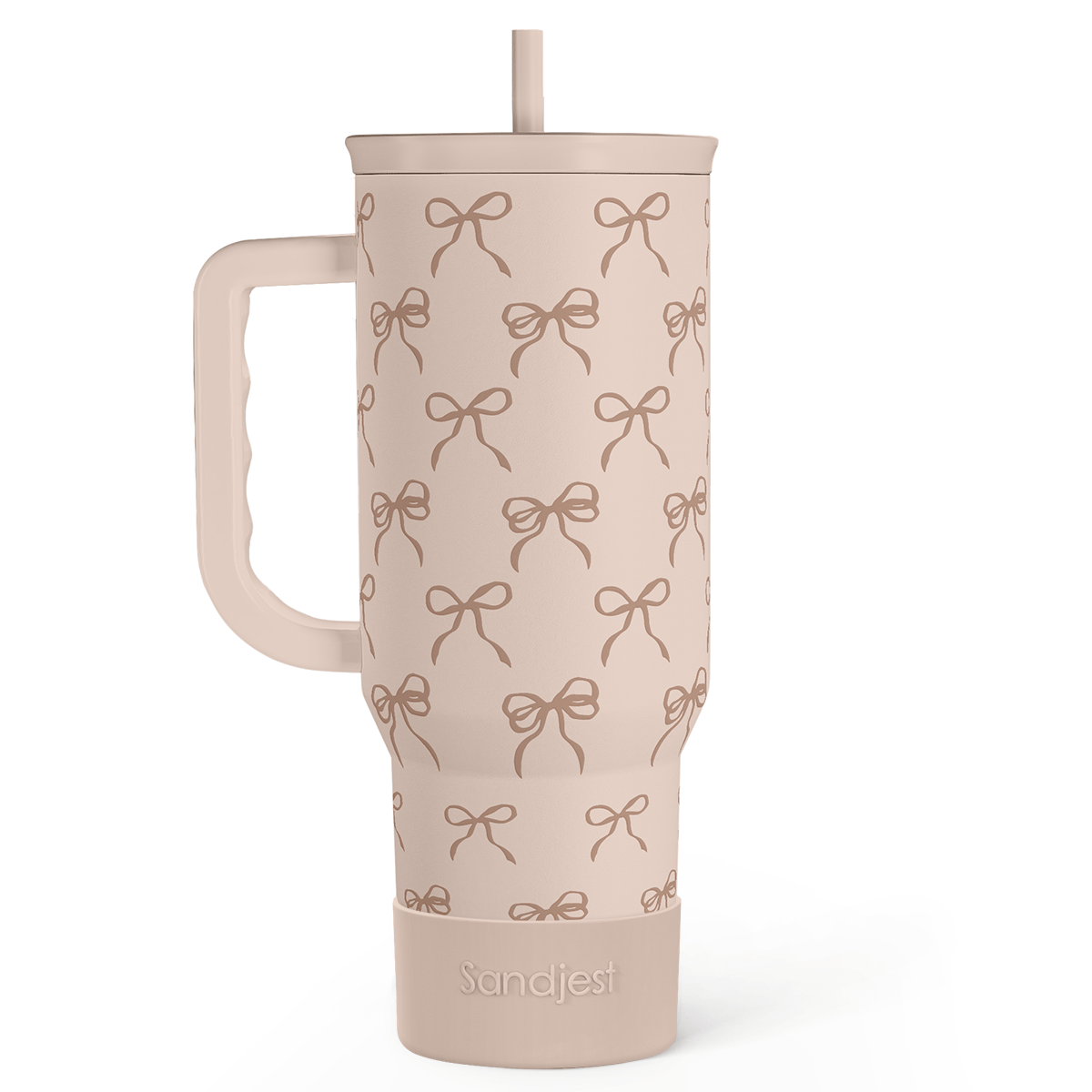 Neutral Bows 40oz Tumbler with Handle - Girls Trip Goods
