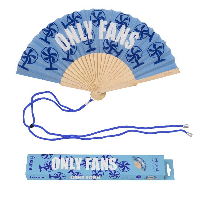 "Only F*ns" Hand Fan | Blue with Fan Print - Girls Trip Goods