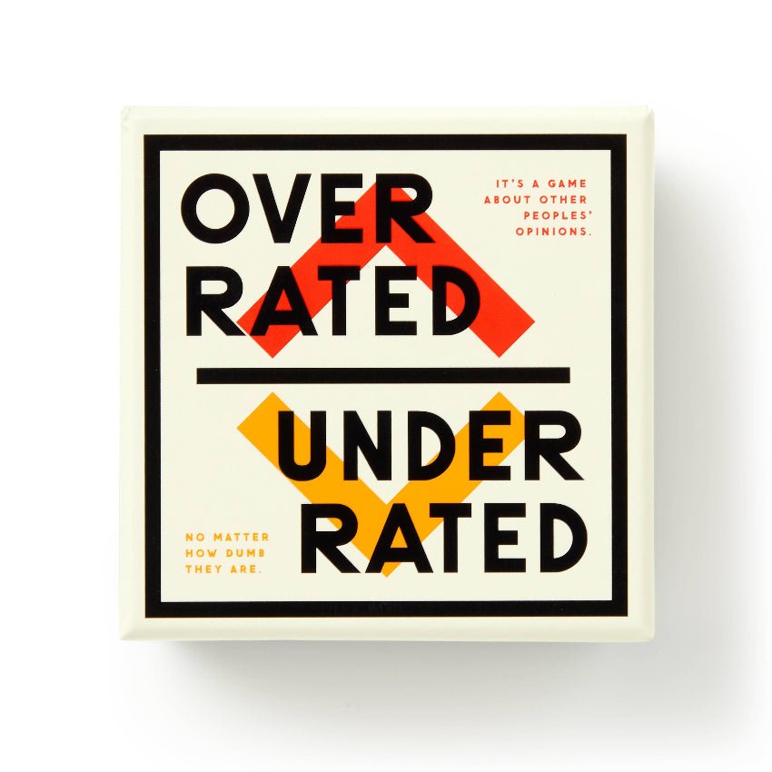 Overrated / Underrated Social Game by Brass Monkey – Hilarious Party Game for Girls Trips & Game Nights - Girls Trip Goods