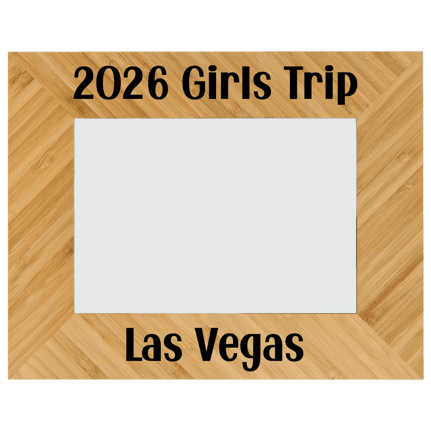 Personalized 5"x7" Bamboo Frame Horizontal - Girls Trip Goods