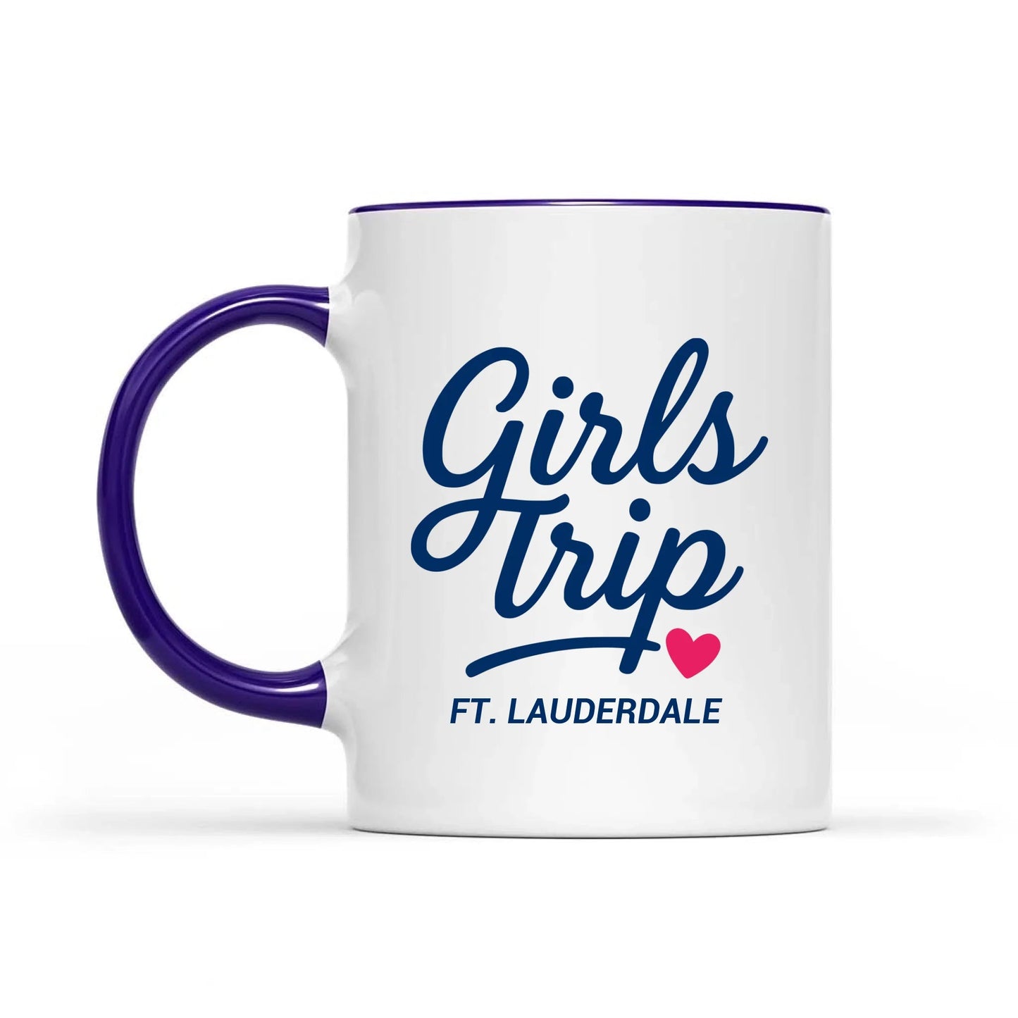 Personalized Logo Mug with Custom Text | Color Rim Coffee Cup - Girls Trip Goods