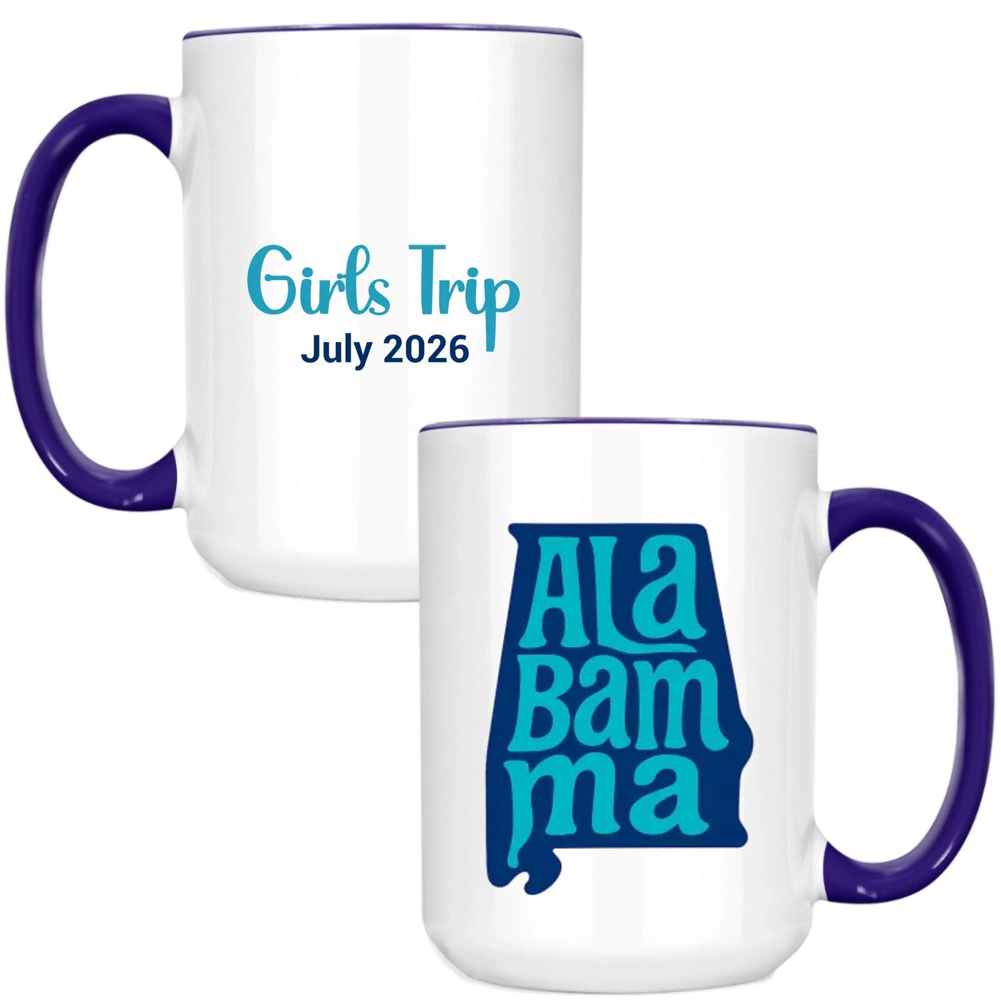 Personalized State Mug - Choose State & Size 11oz 15oz - Girls Trip Goods