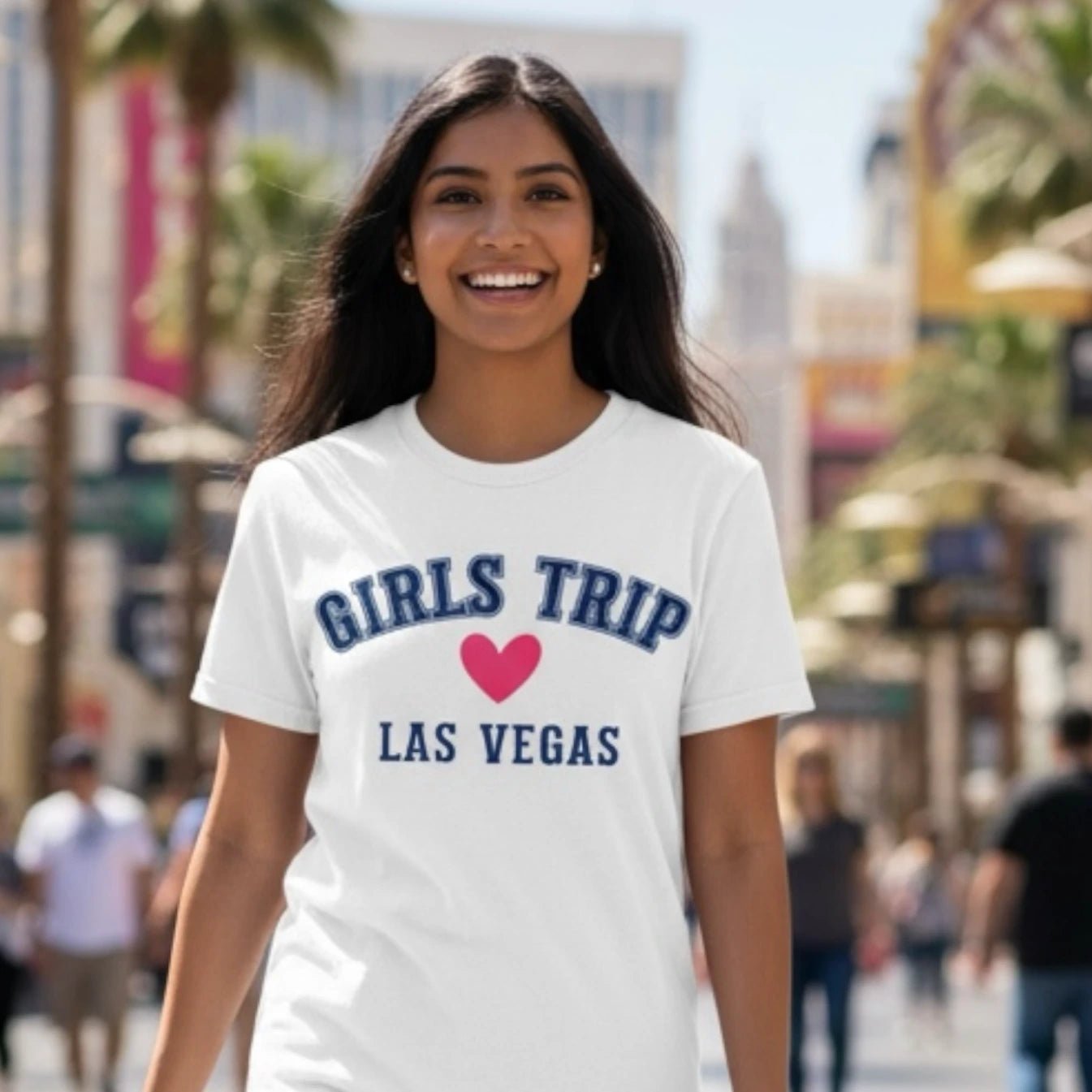 Personalized Varsity Tee – Customized Shirt, Personalize Top/Bottom Text - Girls Trip Goods