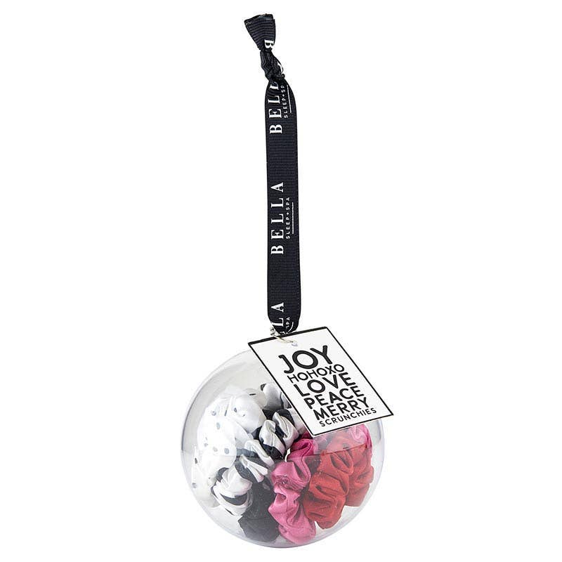 Scrunchie Ornament – Black & White Stripe - Girls Trip Goods