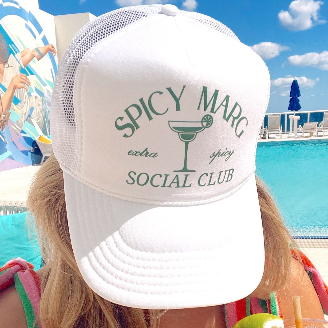 Spicy Marg Social Club Hat - Beach Bar Trucker Hat - Girls Trip Goods