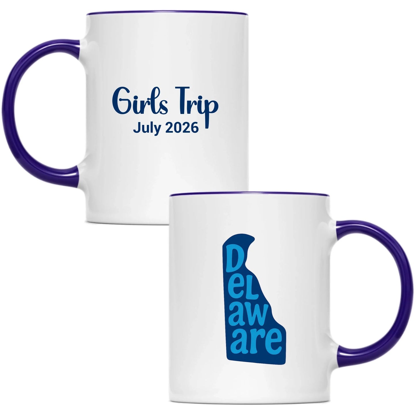 State Mug Delaware - Personalized 11oz 15oz - Girls Trip Goods