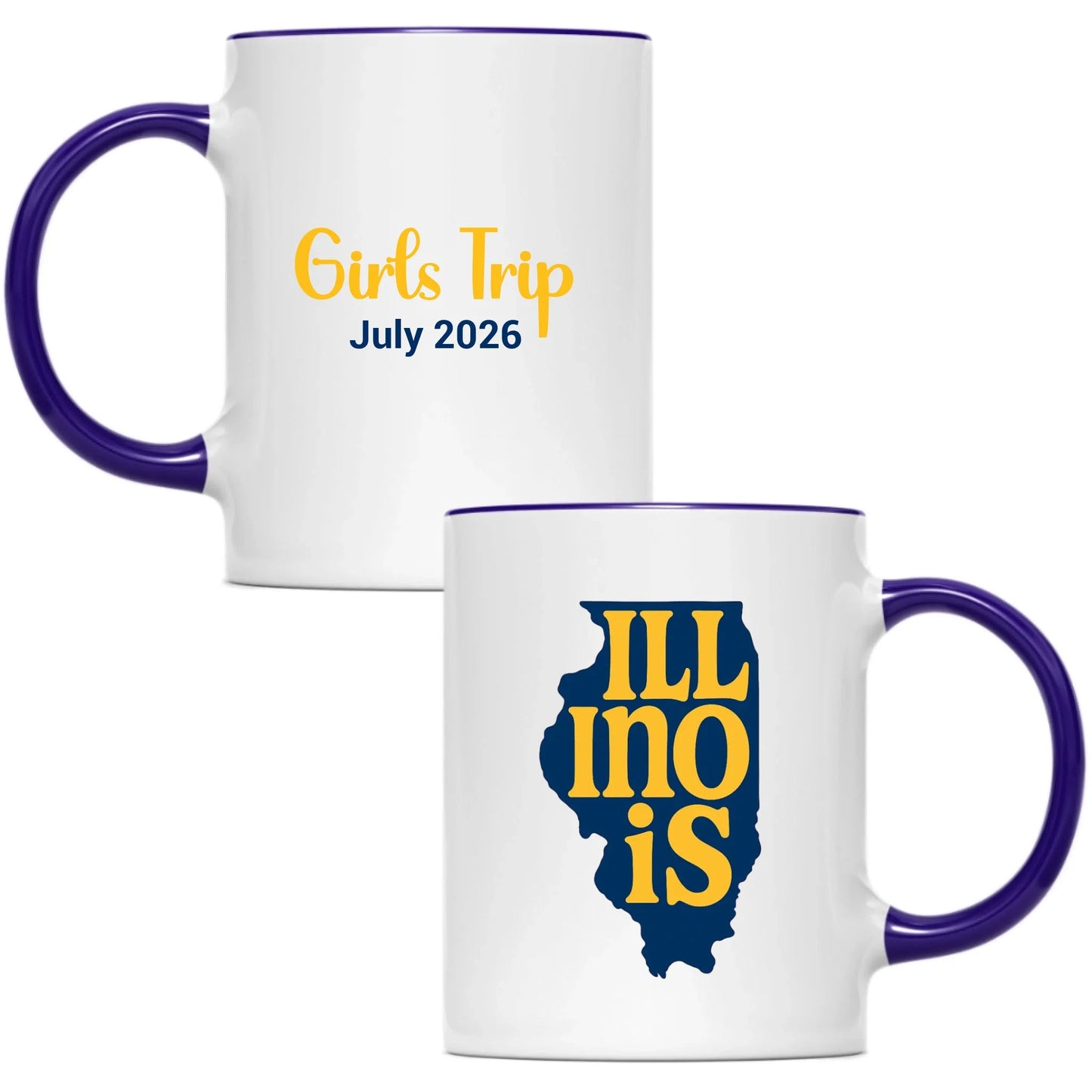 State Mug Illinois - Personalized 11oz 15oz - Girls Trip Goods