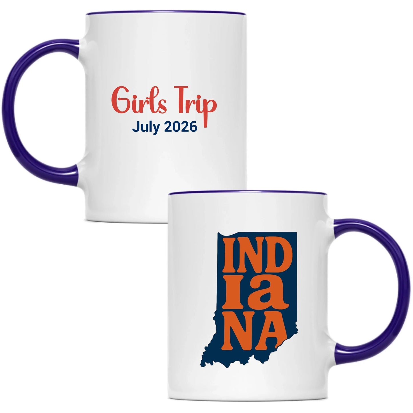 State Mug Indiana - Personalized 11oz 15oz - Girls Trip Goods