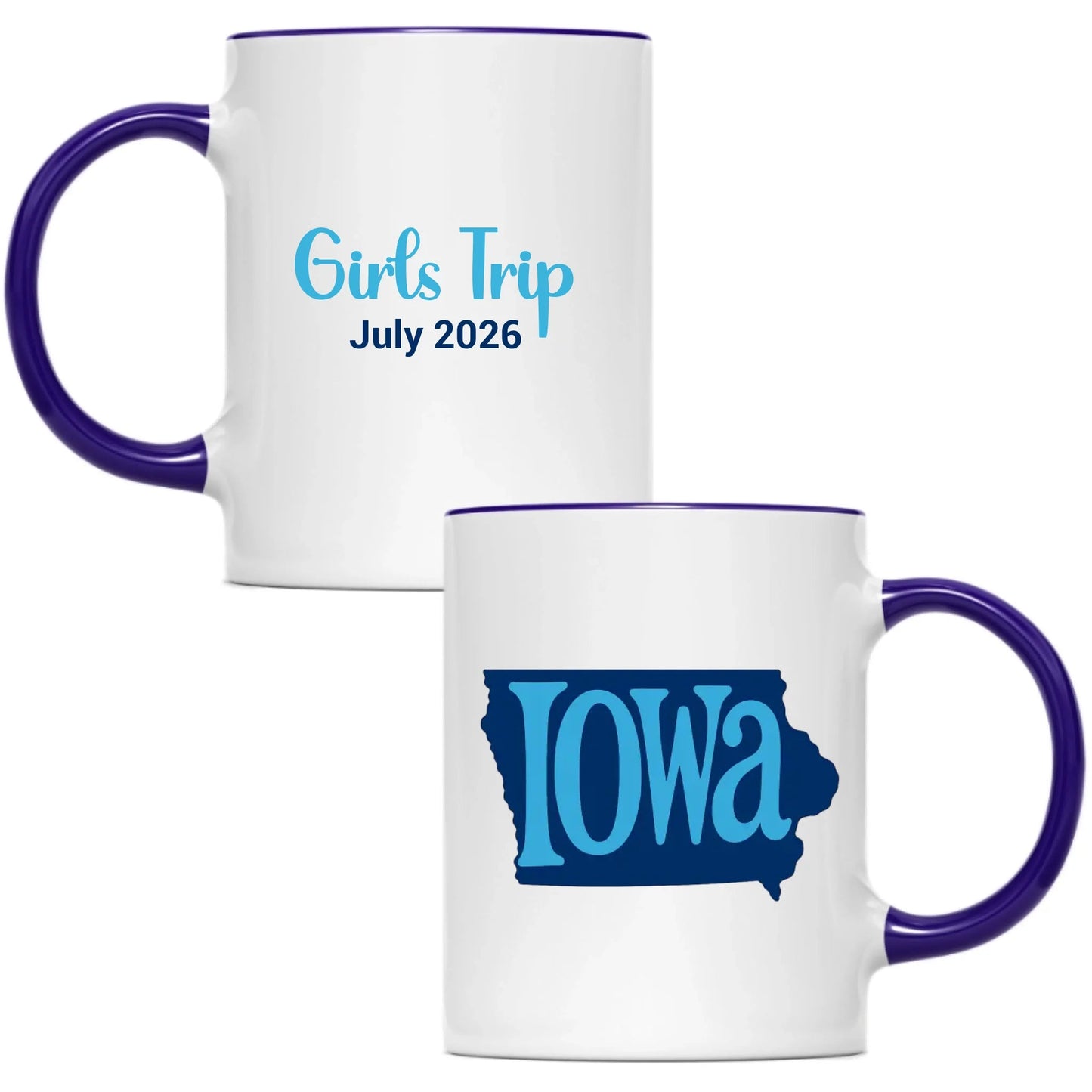 State Mug Iowa - Personalized 11oz 15oz - Girls Trip Goods