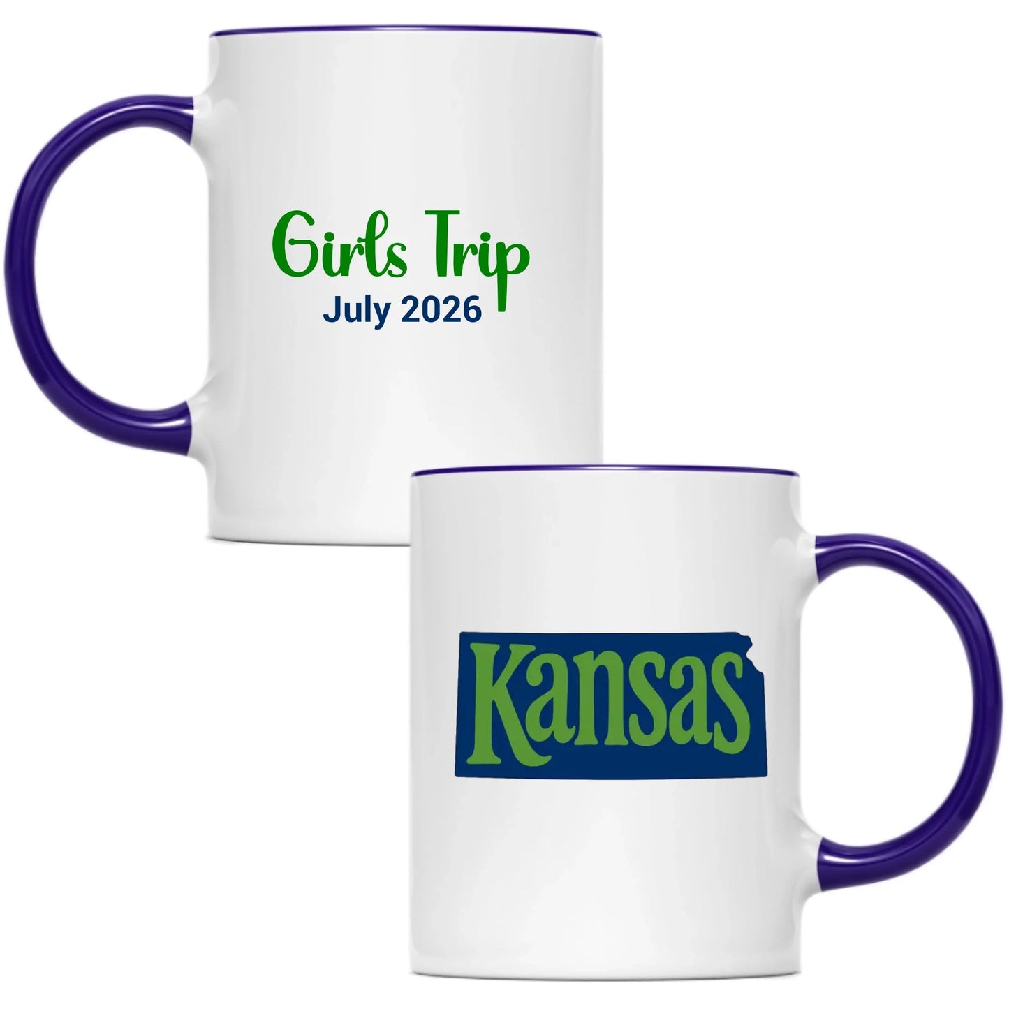 State Mug Kansas - Personalized 11oz 15oz copy - Girls Trip Goods