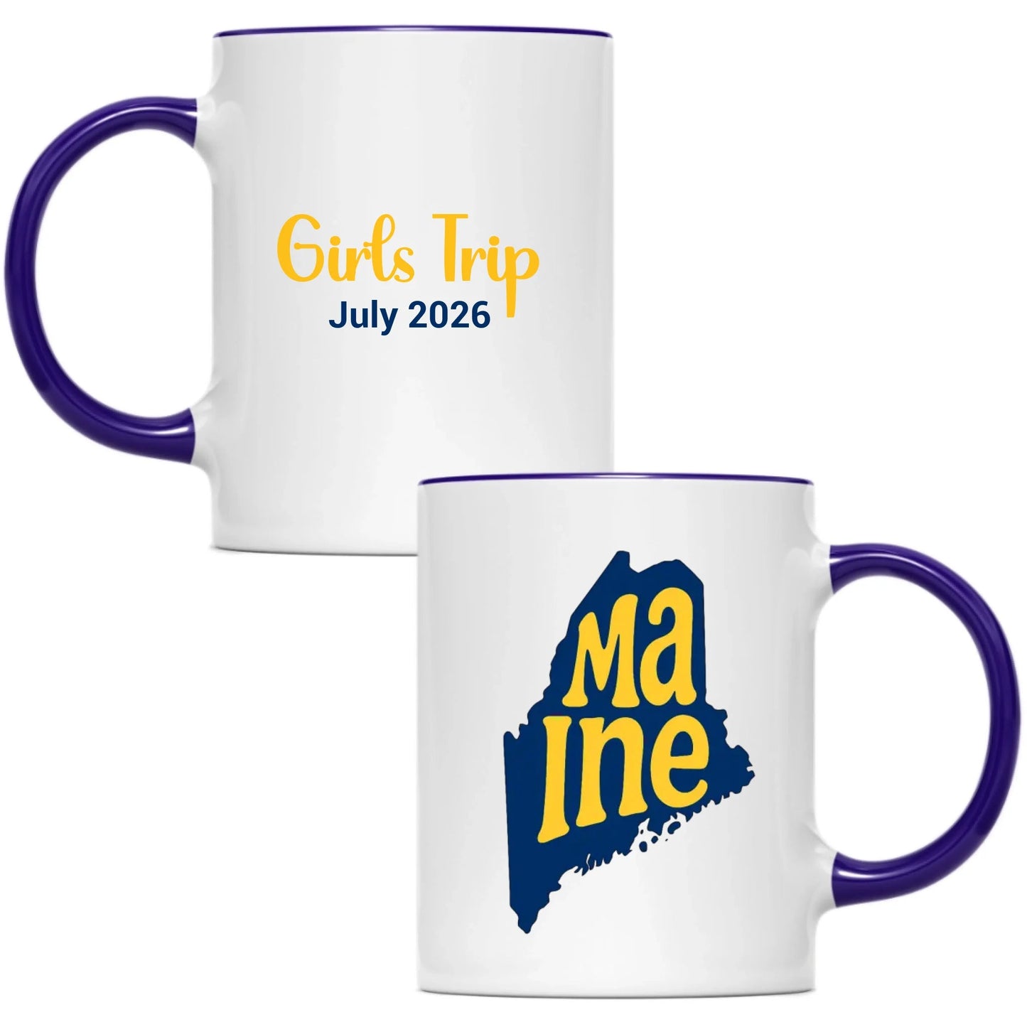 State Mug Maine - Personalized 11oz 15oz - Girls Trip Goods