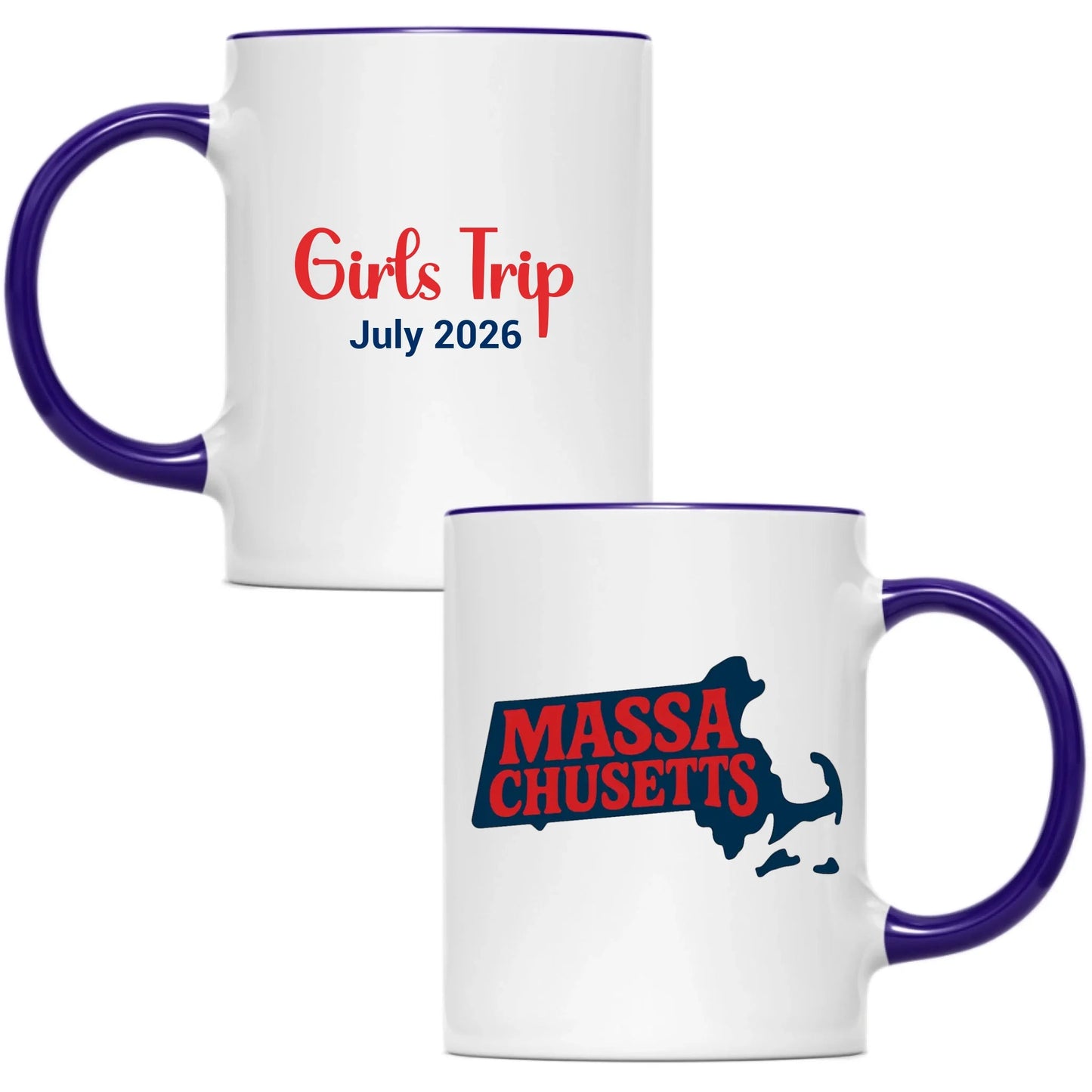 State Mug Massachusetts - Personalized 11oz 15oz - Girls Trip Goods