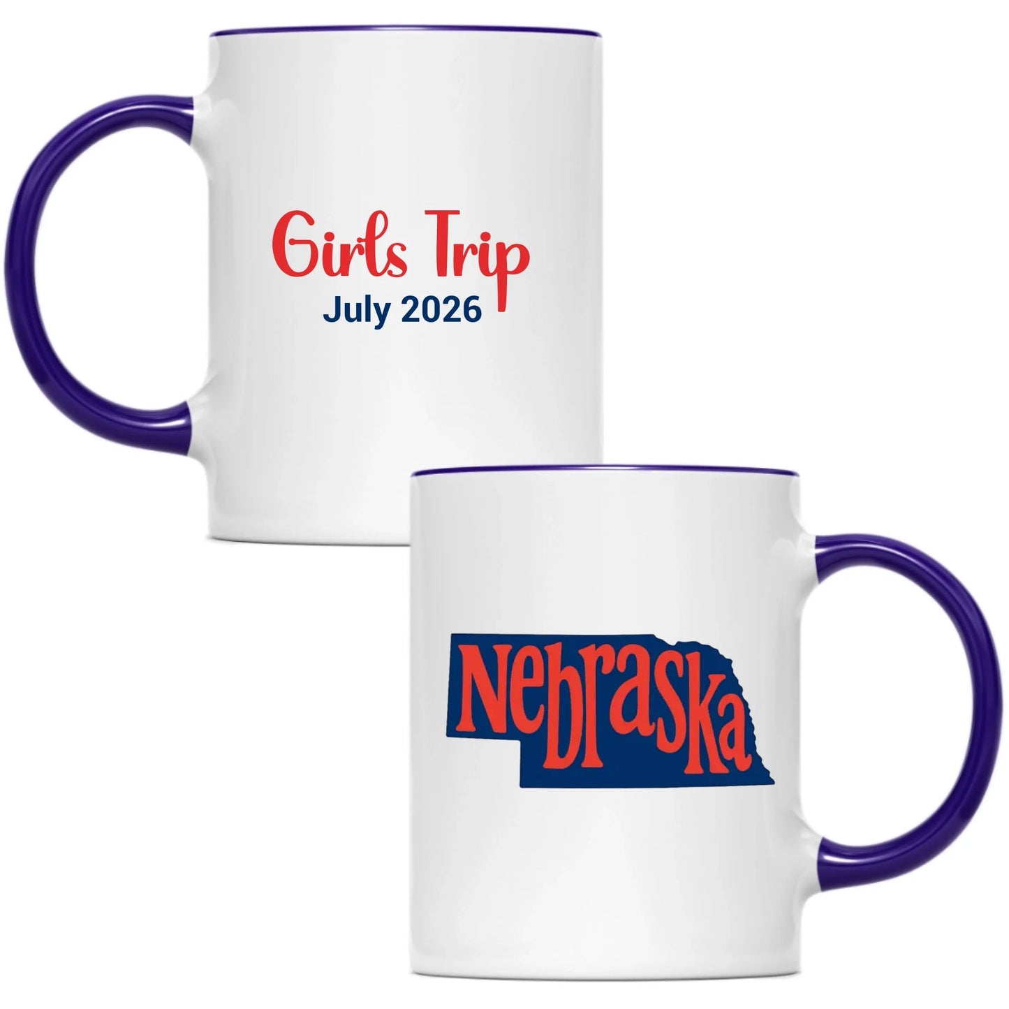 State Mug Nebraska - Personalized 11oz 15oz - Girls Trip Goods