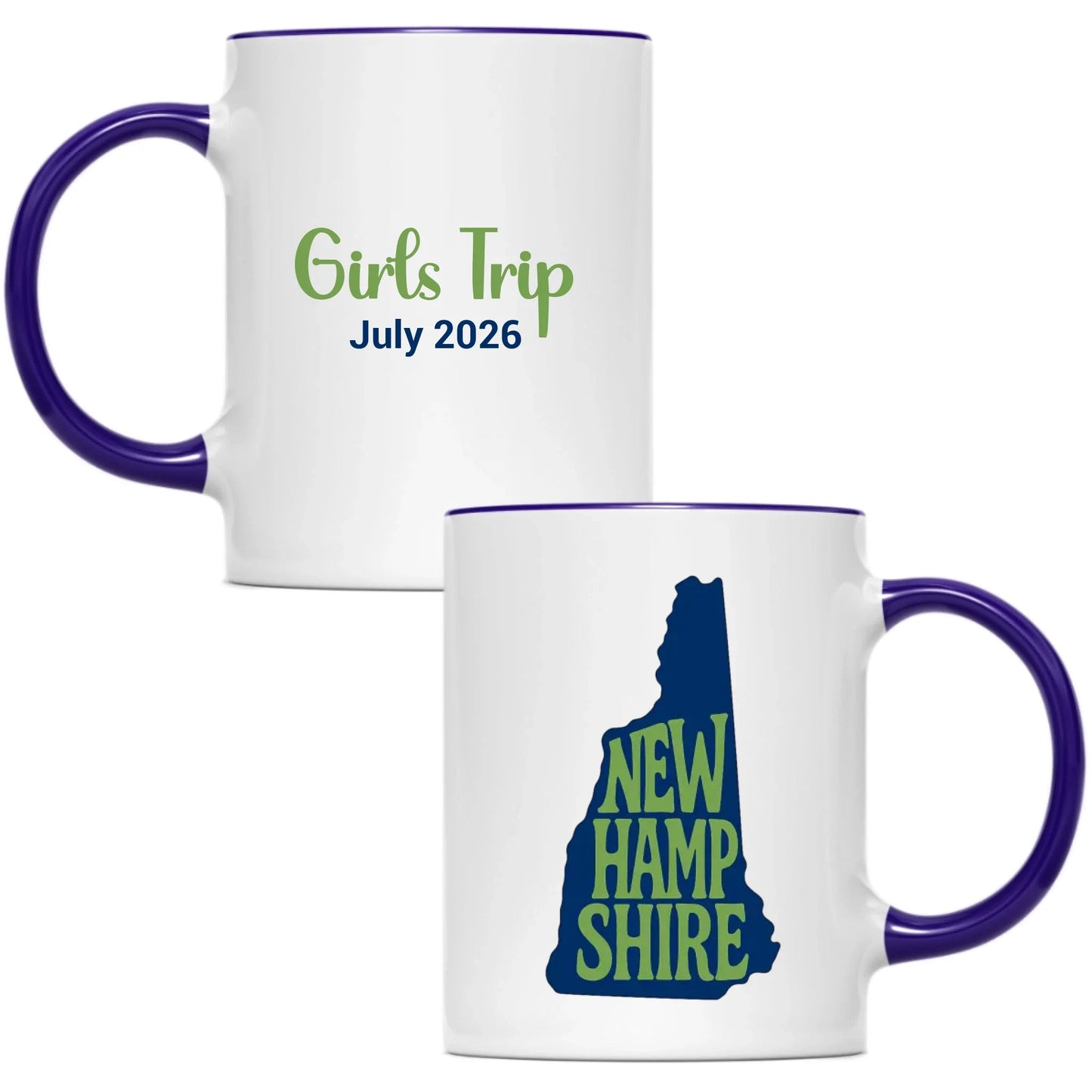 State Mug New Hampshire - Personalized 11oz 15oz - Girls Trip Goods
