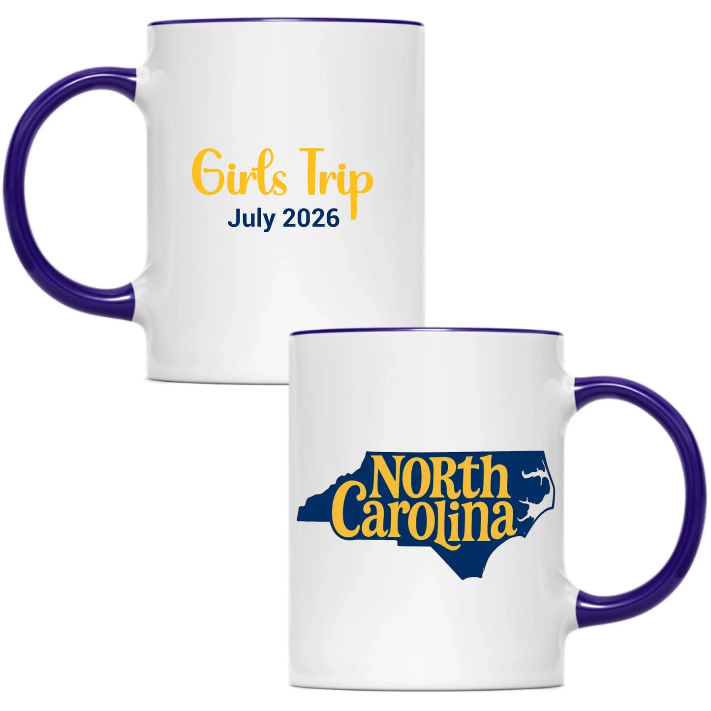 State Mug North Carolina - Personalized 11oz 15oz - Girls Trip Goods