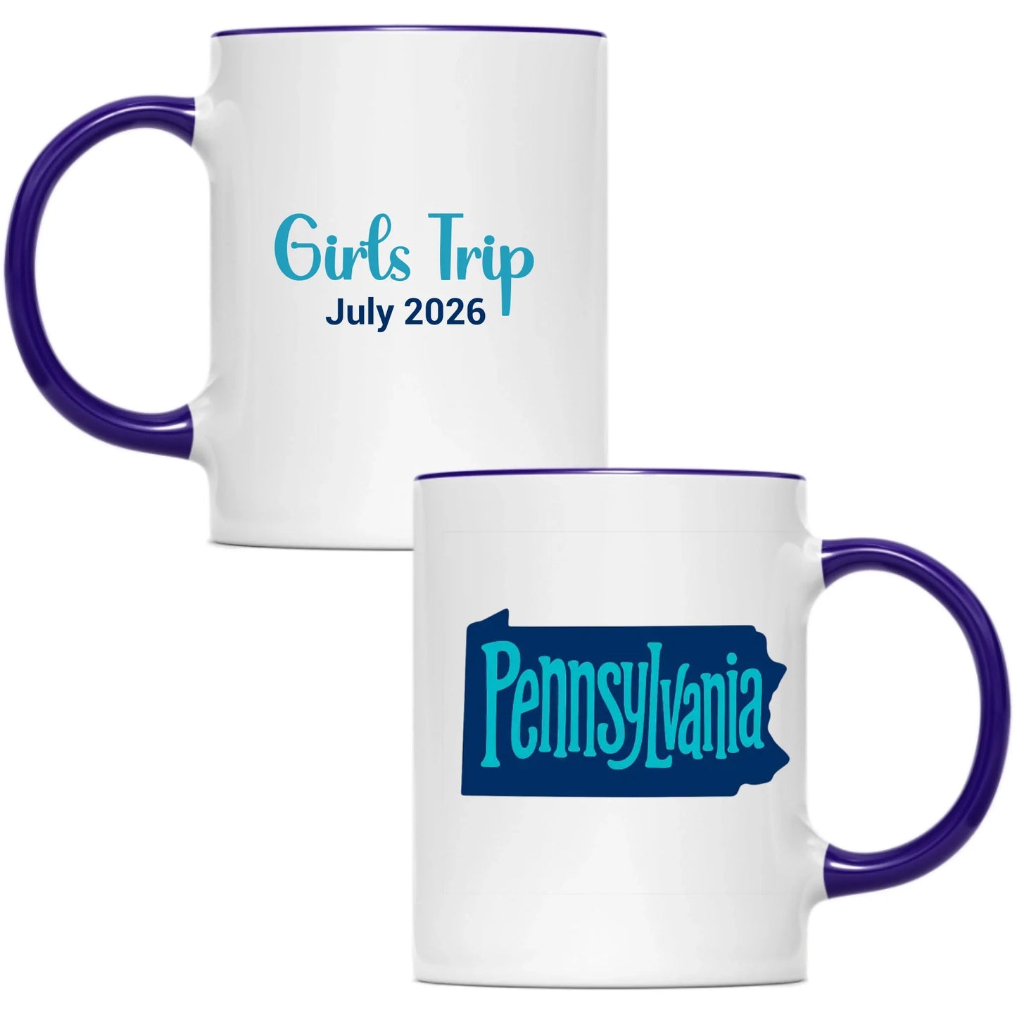 State Mug Pennsylvania - Personalized 11oz 15oz - Girls Trip Goods