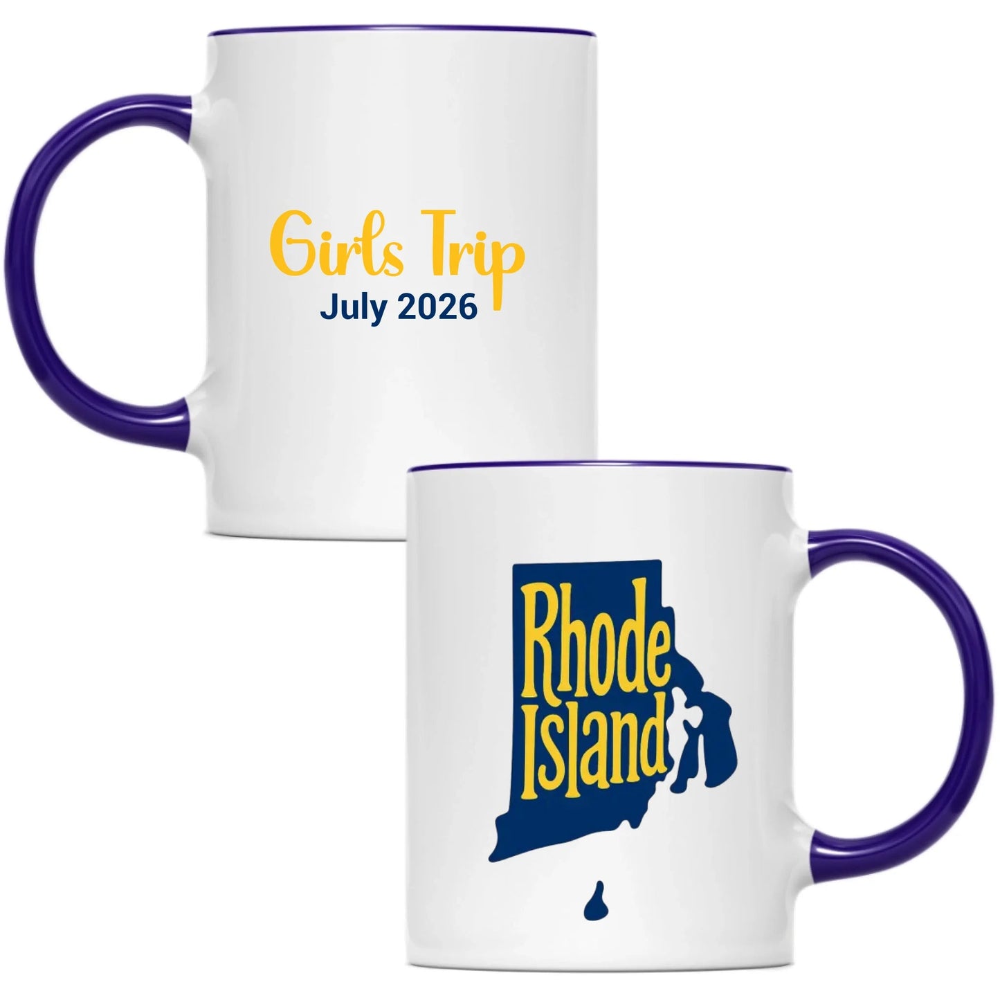 State Mug Rhode Island - Personalized 11oz 15oz - Girls Trip Goods