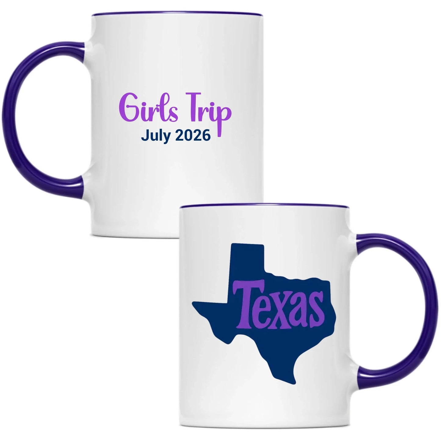 State Mug Texas - Personalized 11oz 15oz - Girls Trip Goods