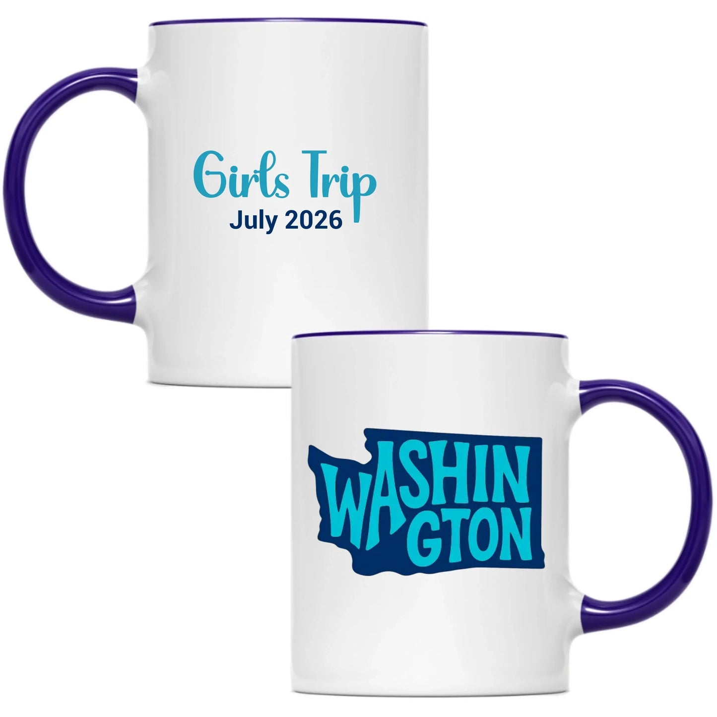 State Mug Washington - Personalized 11oz 15oz - Girls Trip Goods