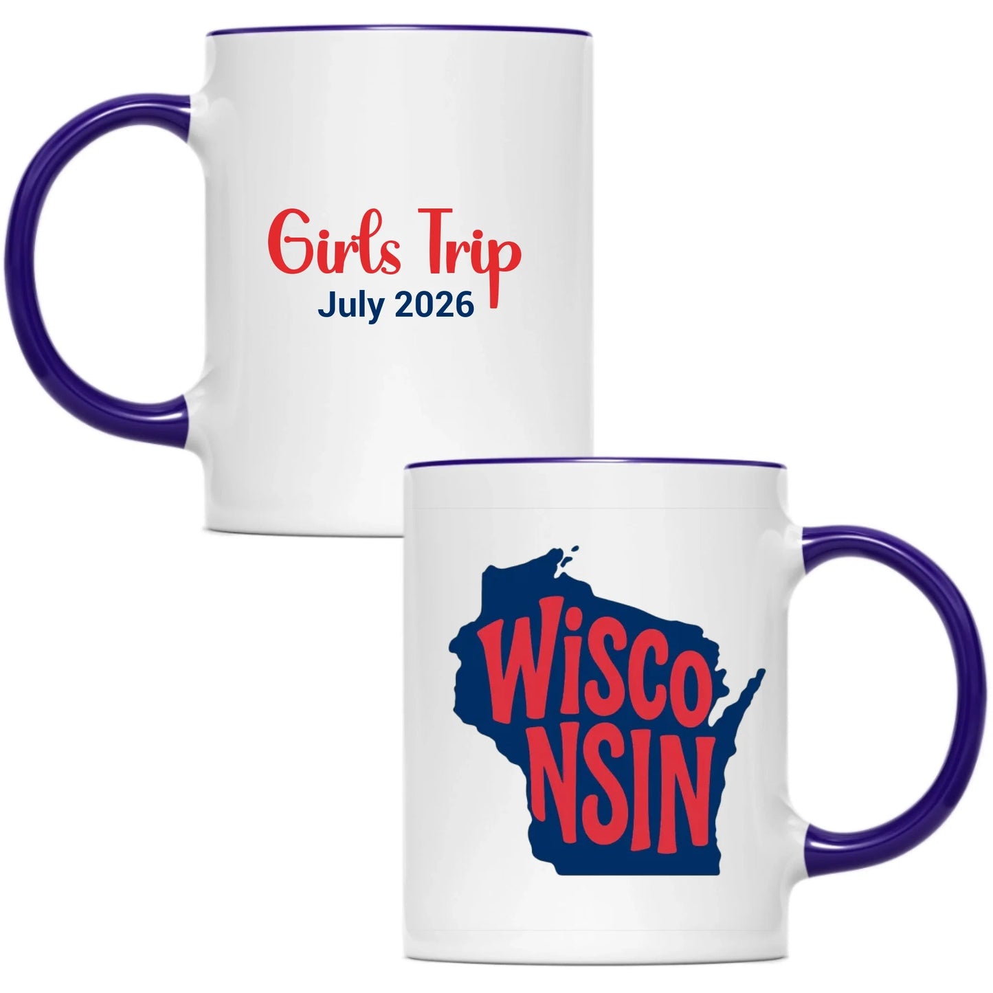 State Mug Wisconsin - Personalized 11oz 15oz - Girls Trip Goods